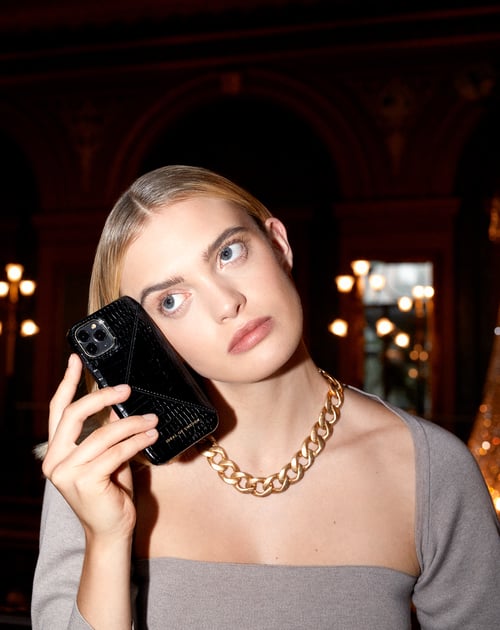 Neo Noir Croco Flap Pocket